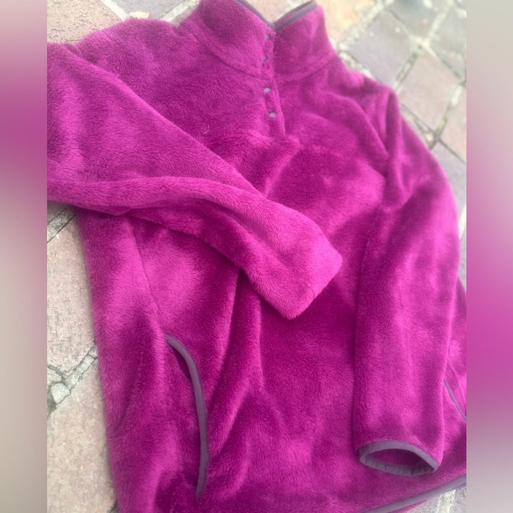 Eddie Bauer Plush Fleece Pullover in Rich Purple L